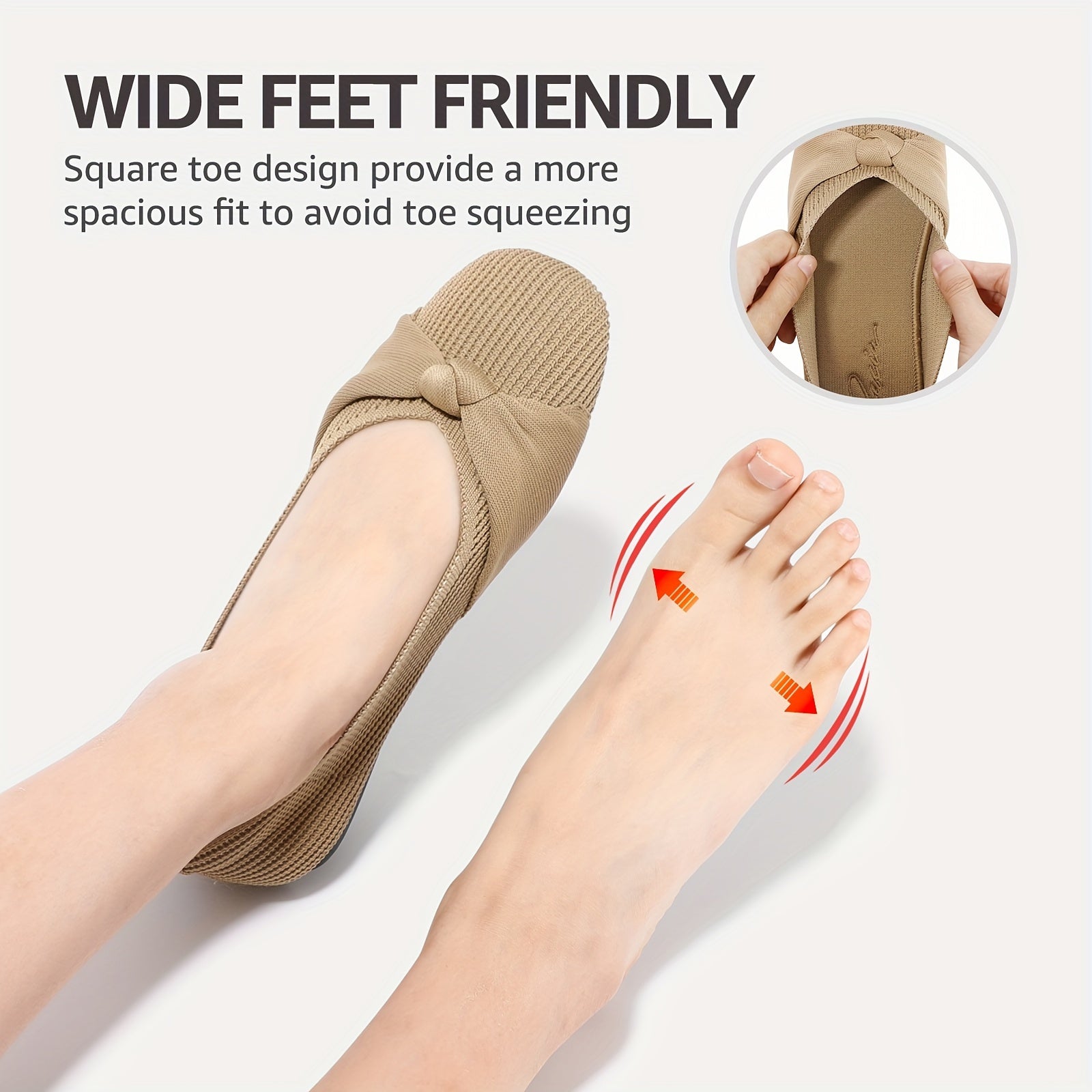 Comfortable Washable Casual Womens Ballet Flats